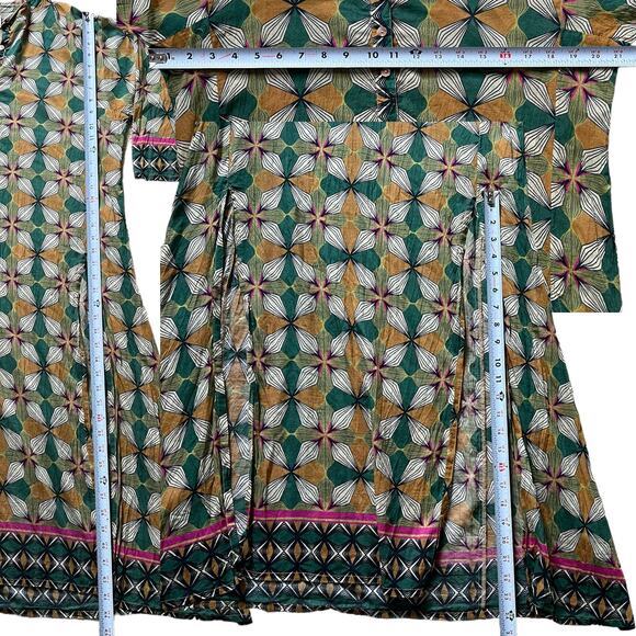 Jade Johnny Was Geo Floral Flowy Sheer Tunic Dress Sz S - Picture 3 of 5